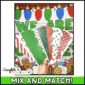 Shows the fanned out printable bulletin board borders