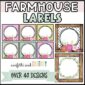 Floral Classroom Farmhouse Labels 1