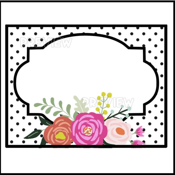 Floral Classroom Farmhouse Labels 4 Floral Classroom Farmhouse Labels 4