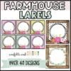 Farmhouse Floral Editable Labels