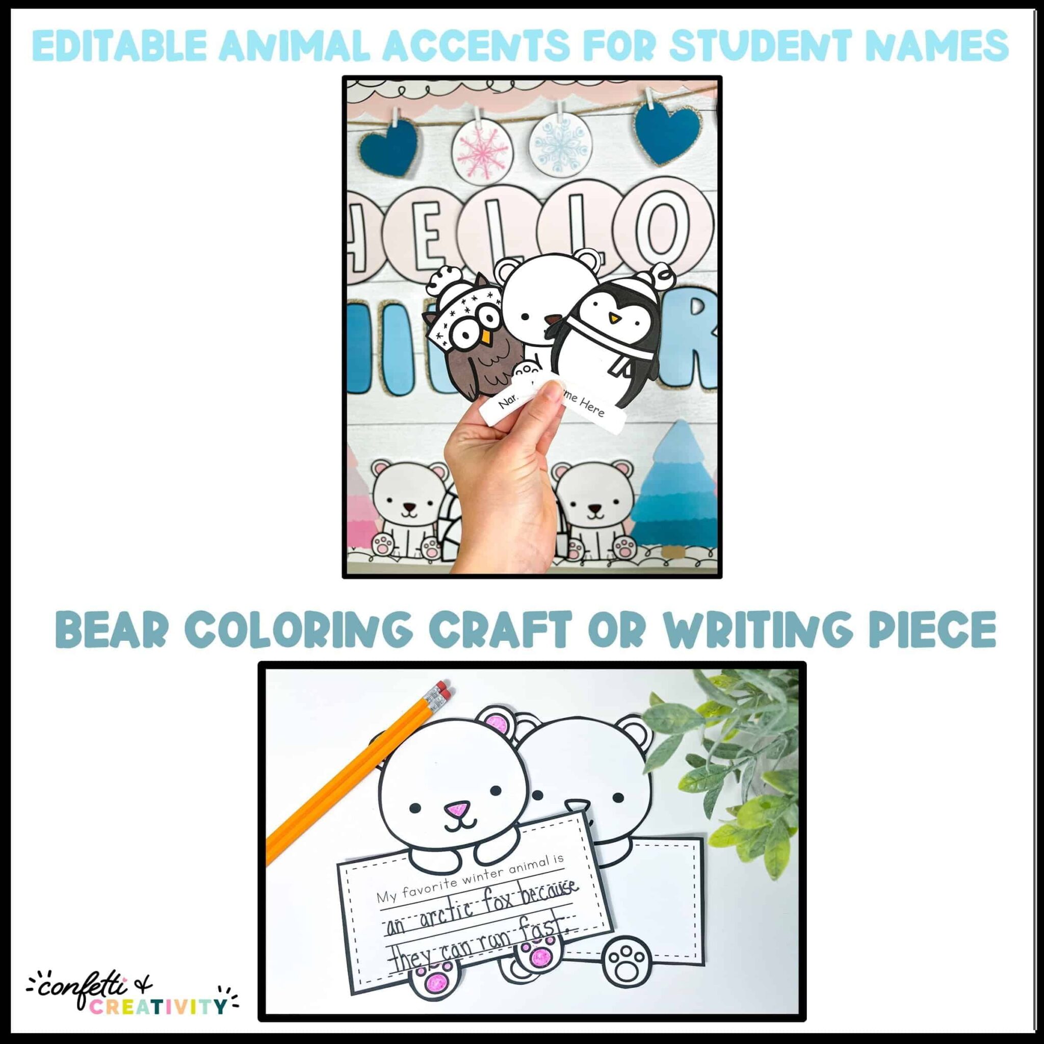 Winter Bulletin Board | Confetti & Creativity