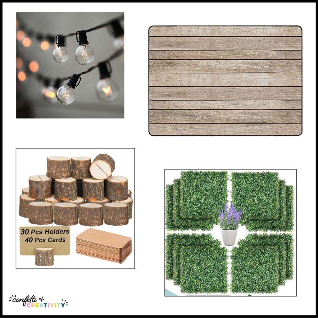 Shows great lighting options, grass panels, and so much more to match the floral classroom theme