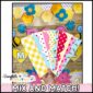 Shows the brightly colored Valentine's Day Bulletin Board Borders that are printed and fanned out in front of the Valentine's Day Bulletin Board