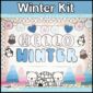 Shows a picture that shows the Winter Bulletin Board - "Hello Winter". This bulletin board is in the holiday bulletin board.