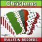 Shows the Christmas printable bulletin board borders fanned out