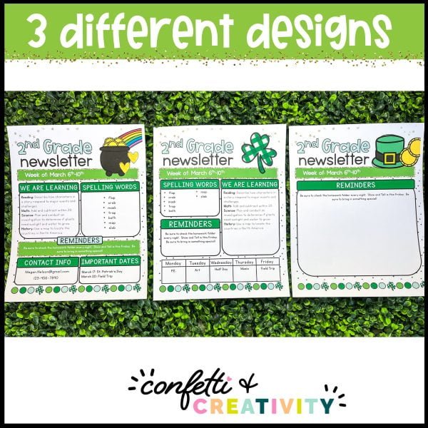 St. Patrick's Day Newsletter Templates