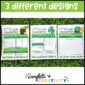 Shows 3 different classroom newsletter designs with varying clipart