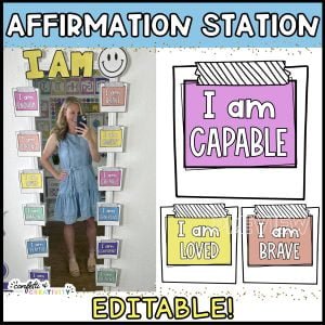 Bright and Simple Affirmation Station (Editable)