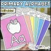 Bright and Simple Alphabet with Pictures (Editable)