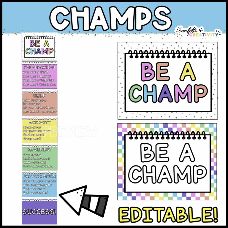 Shows the cover photo for the bright CHAMPS Posters