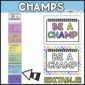 Shows the cover photo for the bright CHAMPS Posters