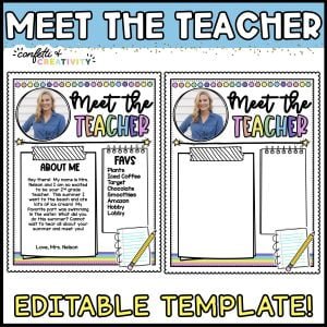 Bright and Simple Meet the Teacher Template | Confetti & Creativity