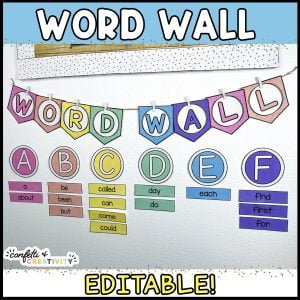 Bright and Simple Word Wall