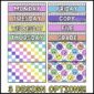 Shows an alternative design for the 12 drawer cart labels. This picture shows two different design options compared to the original photo shown in the cover photo