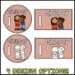 Shows multiple voice level cards options for the level 1 "whisper". Specifically shows rectangle and circle shaped options as well as colored and black and white clipart options