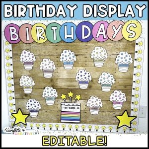 Bright and Simple Classroom Birthday Board