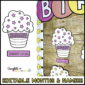 Shows a close up of the cupcake with the month "January"