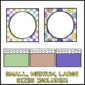 Shows multiple design options for the classroom labels