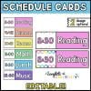 Bright and Simple Schedule Cards