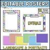 Bright and Simple Editable Classroom Posters