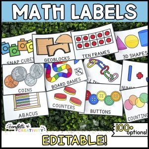 Bright and Simple Math Labels