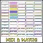 Shows all student desk name plate designs in one image