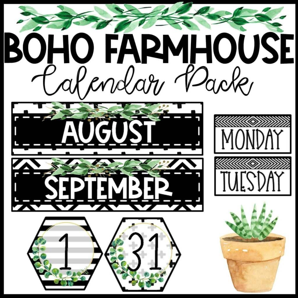 Boho Farmhouse Calendar 1