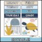 Shows a close up of the 12 drawer cart labels with a turtle and jelly fish clipart at the bottom of the labels