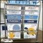 Shows the Ocean classroom theme 12 drawer cart labels