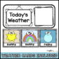 Shows the weather options that come with the classroom calendar
