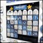 Shows a side angle of the pocket classroom calendar