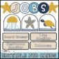Shows a close up snipped image of the ocean animals with student names underneath and the header "Jobs" at the top of the image