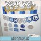 Shows the Word Wall from the Ocean Classroom theme. Features the word wall banner, letter headers, and sight words underneath each letter