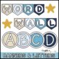 Shows snipped pictures of the Word Wall Banner and the alphabet headers