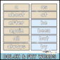 Shows multiple sight word examples in the ocean theme color palette with tans and blues.