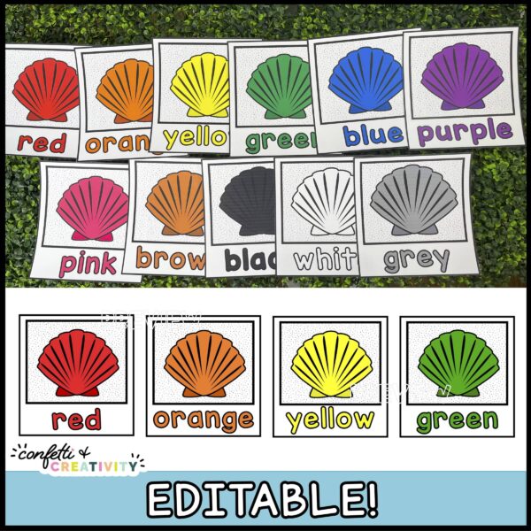 Ocean Color Posters - Editable Shows that the color posters are text editable