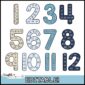 Shows all 12 skip counting numbers in a blue and tan color scheme to go along with the ocean classroom theme