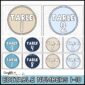 Shows multiple table numbers with the blue and tan color scheme that matches the ocean classroom theme