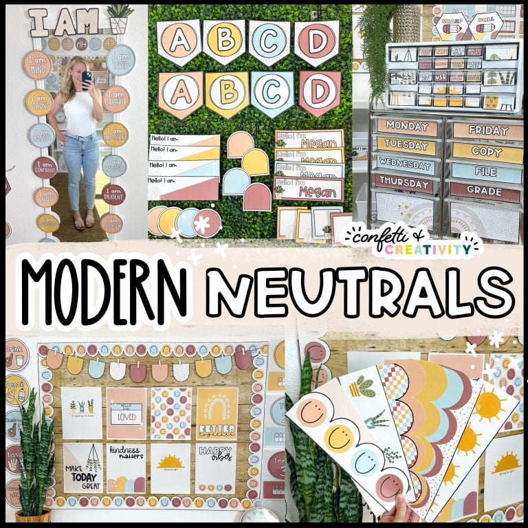 Modern Neutral Place Value Posters | Confetti & Creativity