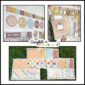 Shows multiple examples of the neutral decor including alphabet posters, editable posters, and so much more in a modern neutral color palette
