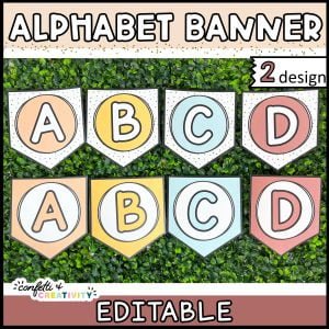 Modern Neutral Alphabet Banner