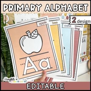 Modern Neutral Alphabet with Pictures