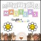 Shows the clipart options at the bottom and the color and black and white options for the text