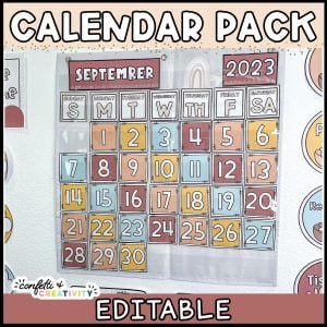 Modern Neutral Classroom Calendar