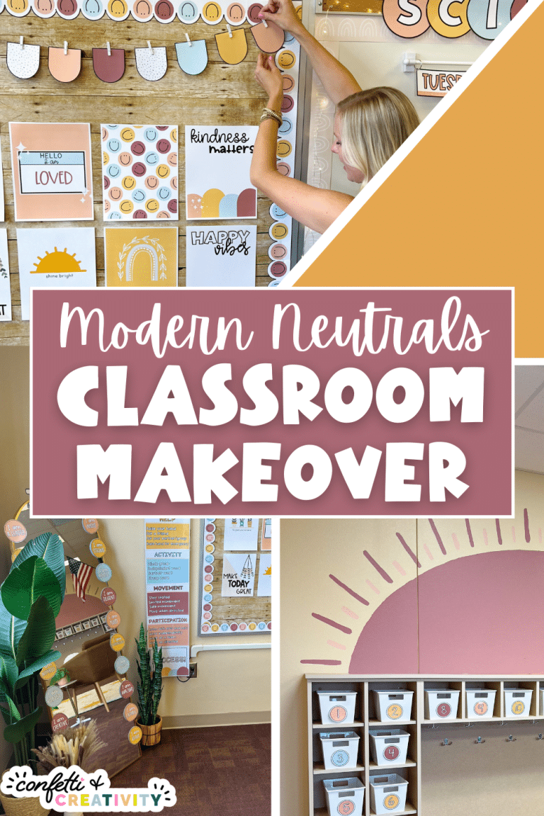 Dreamy Modern Neutral Classroom Makeover