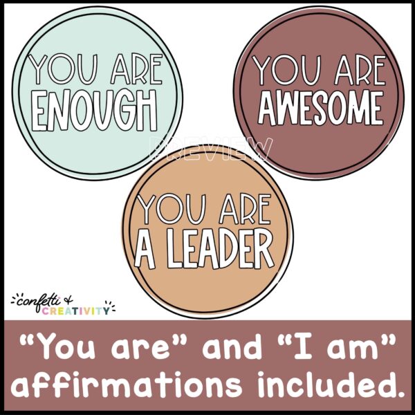 Modern-Neutral-Affirmation Station - Affirmation Mirror Selfie Shows multiple affirmations that begin with the phrase "You Are"