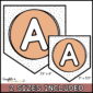 Shows two different size options for the alphabet banner - normal size and full size