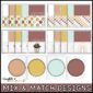 Shows snipped pictures of all the binder covers that come with this product. They all feature the modern neutral color scheme and trendy clipart like plants and smiley faces