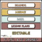 Shows 4 different binder spine options that come with the product