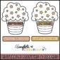 Shows the cupcake clipart with student names underneath. Each cupcake has a different month